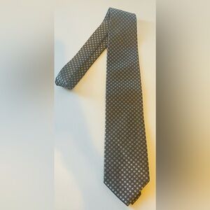 George Black and White Geometric Mens Tie